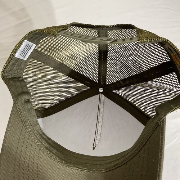 Bass Pro Shops Olive Trucker Hat Mesh Back Adjustable Snapback Cap - Picture 4 of 5